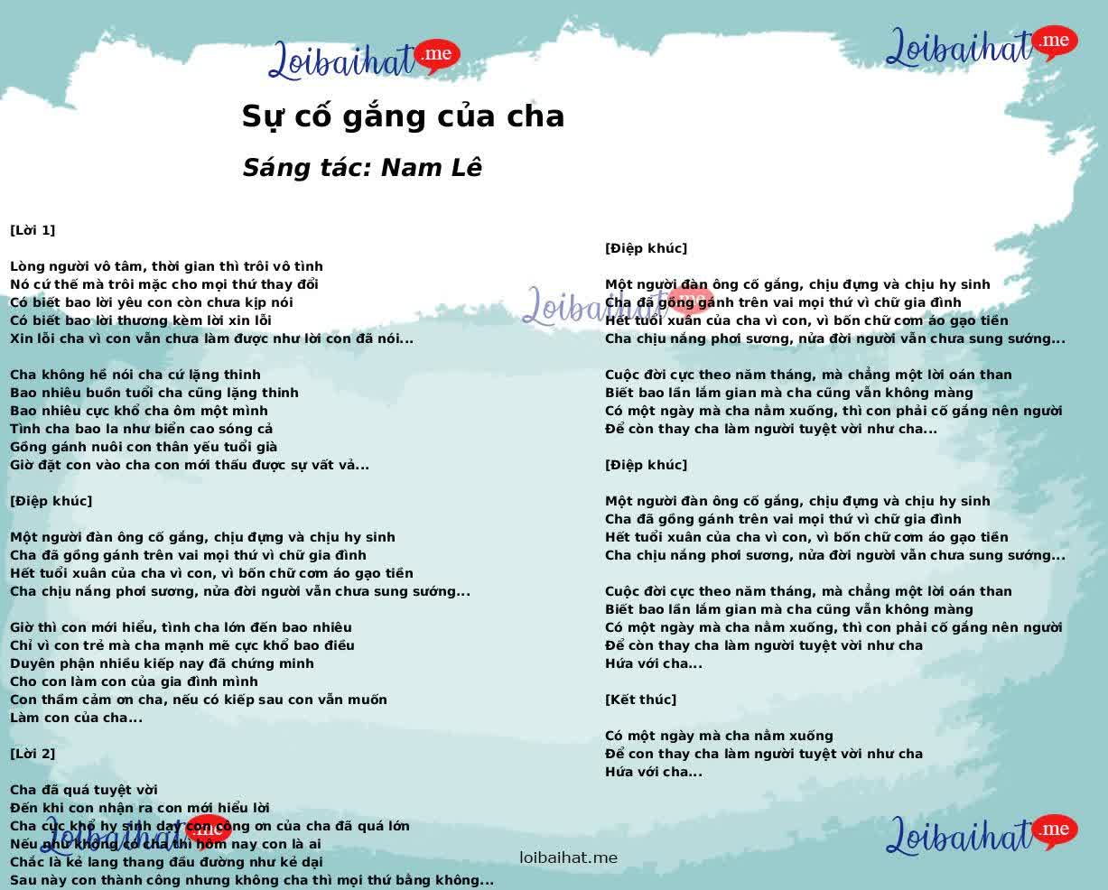 Sự cố gắng của cha