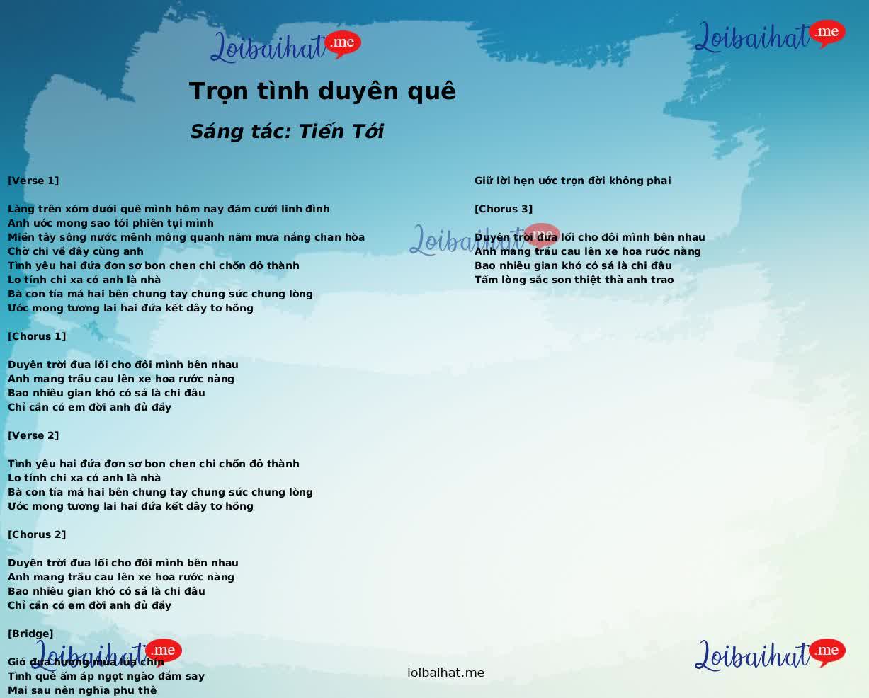 Trọn tình duyên quê