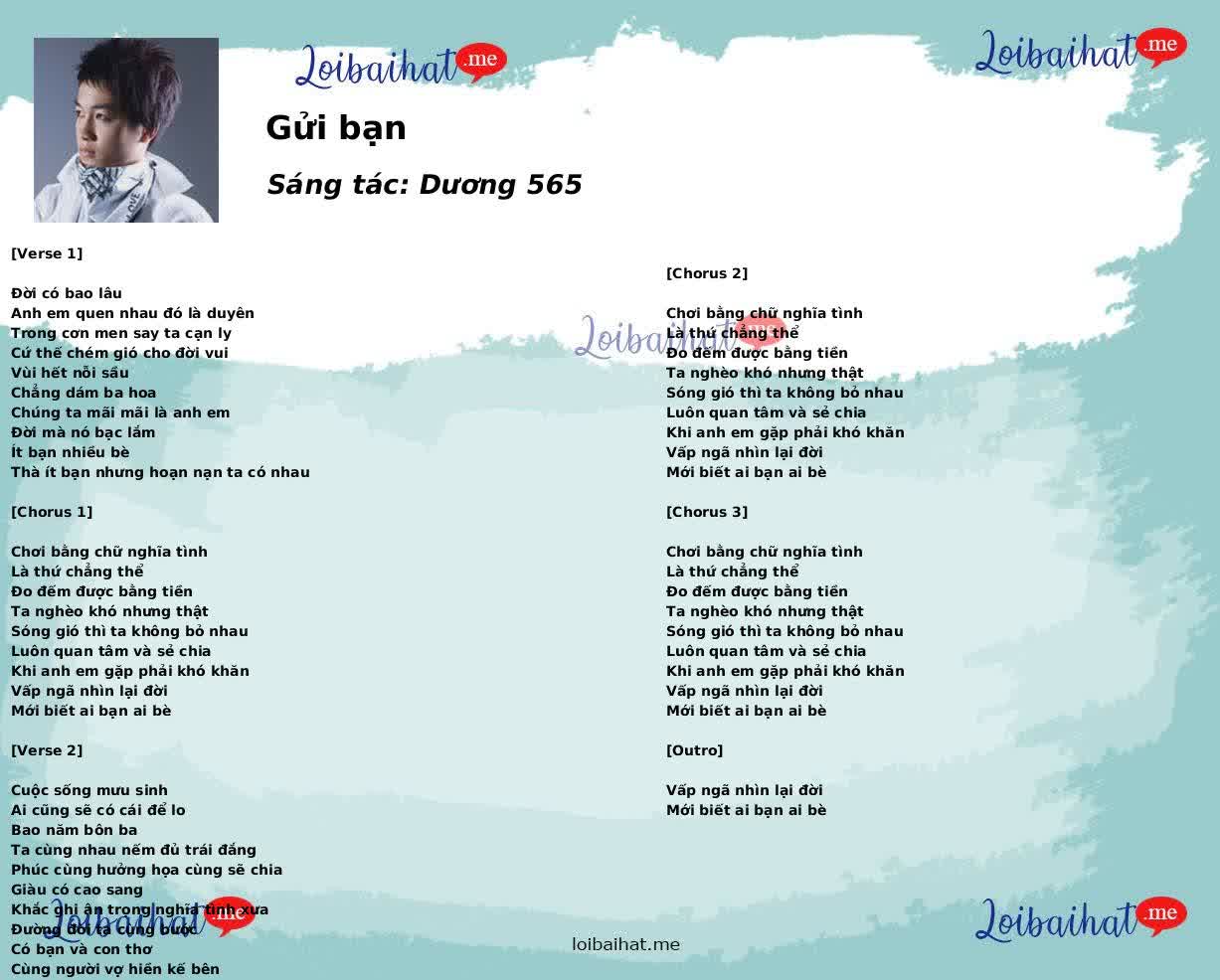 Gửi bạn