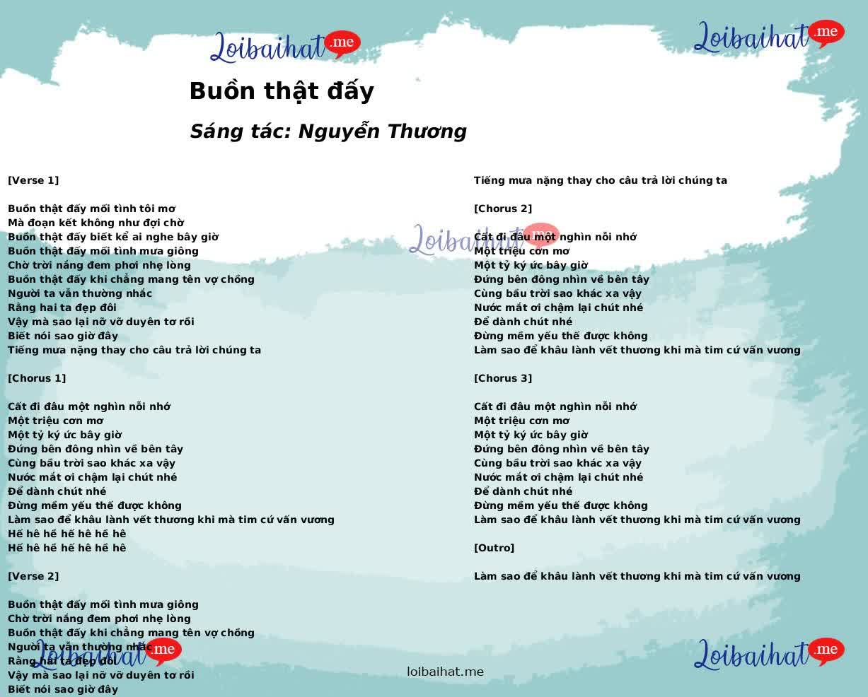 Buồn thật đấy