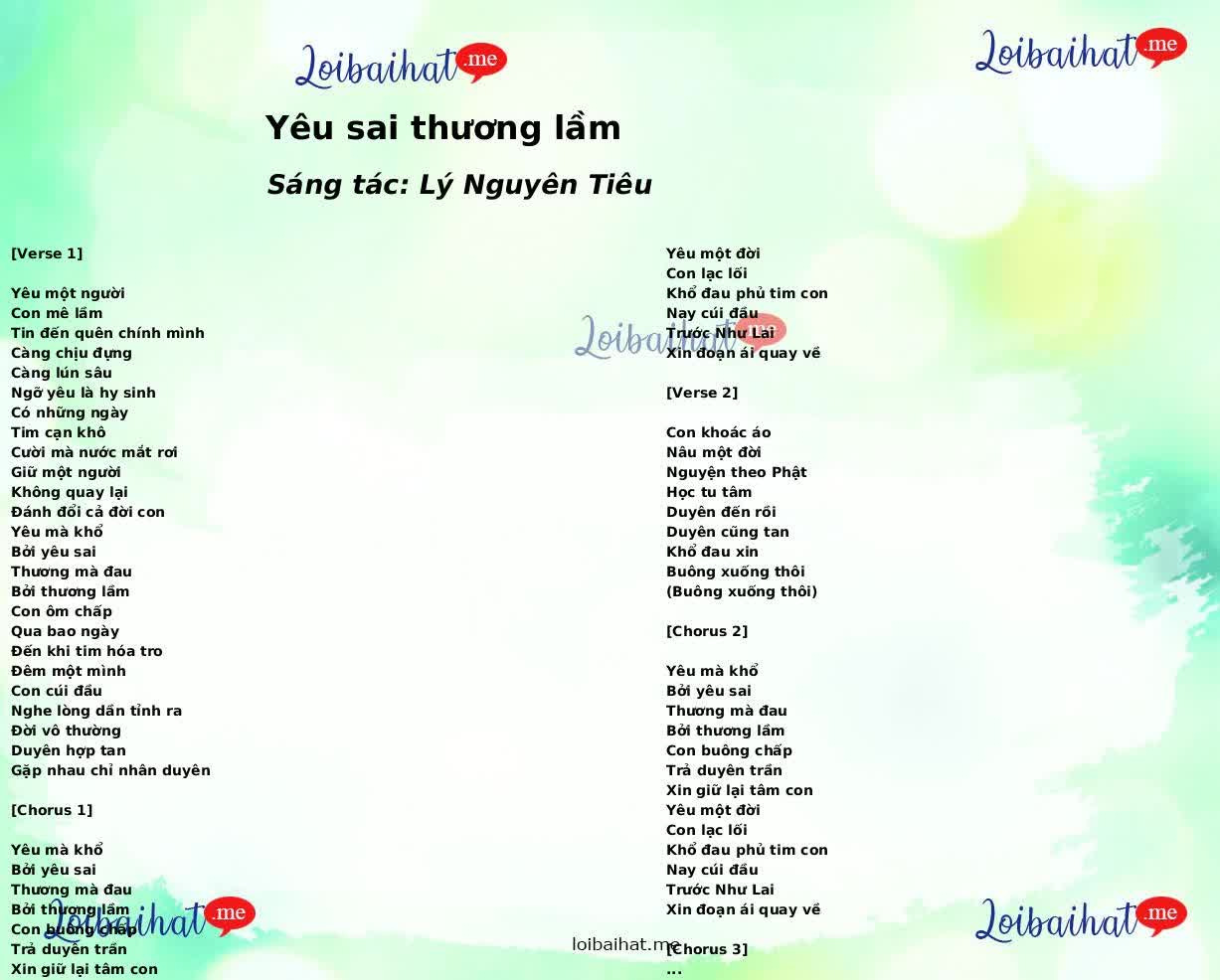 Yêu sai thương lầm