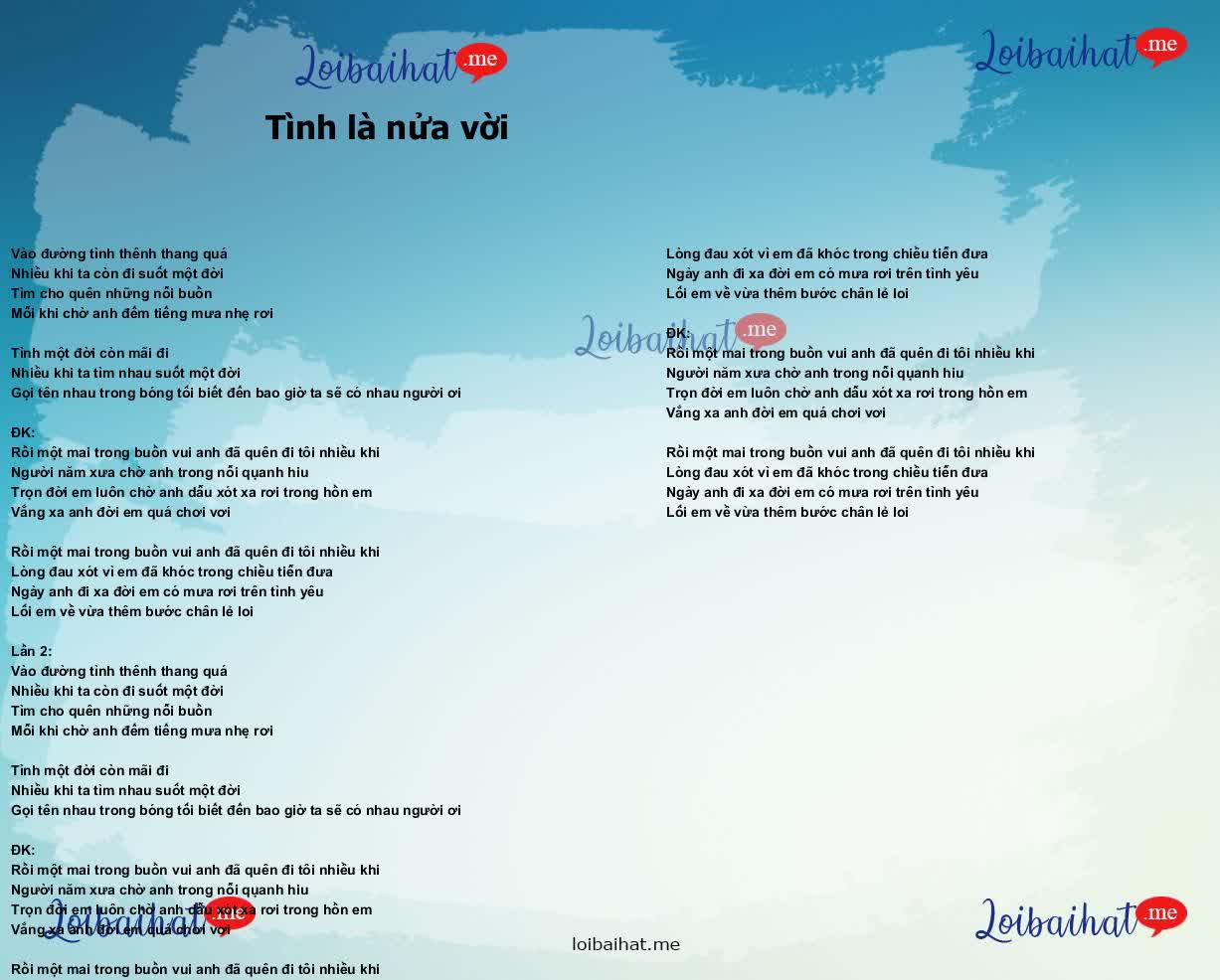 Tình là nửa vời