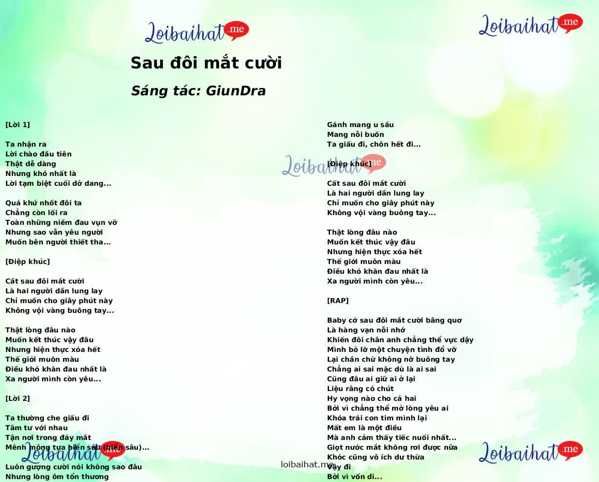 Sau đôi mắt cười