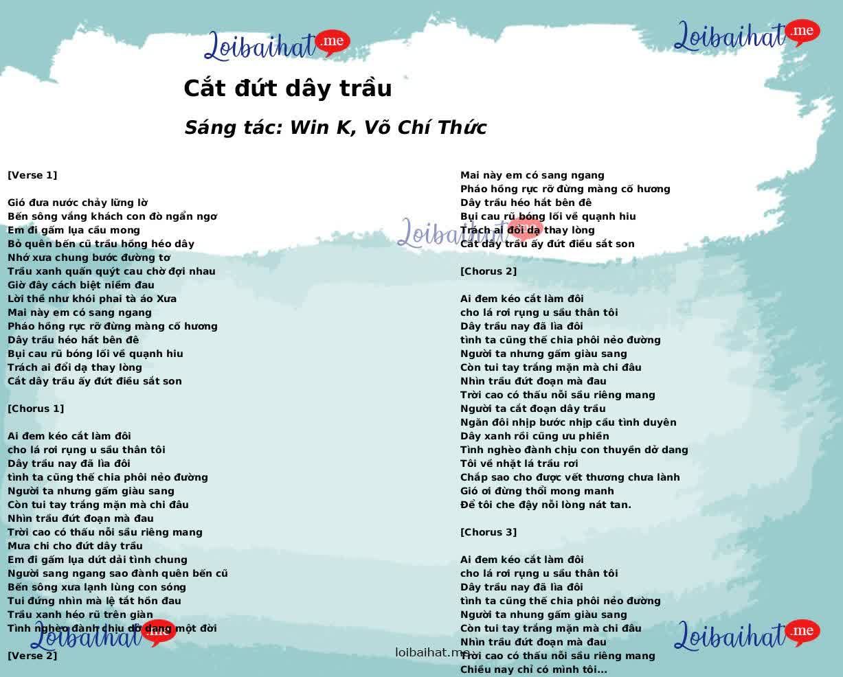 Cắt đứt dây trầu