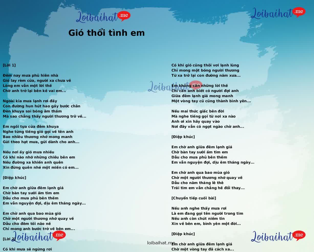 Gió thổi tình em
