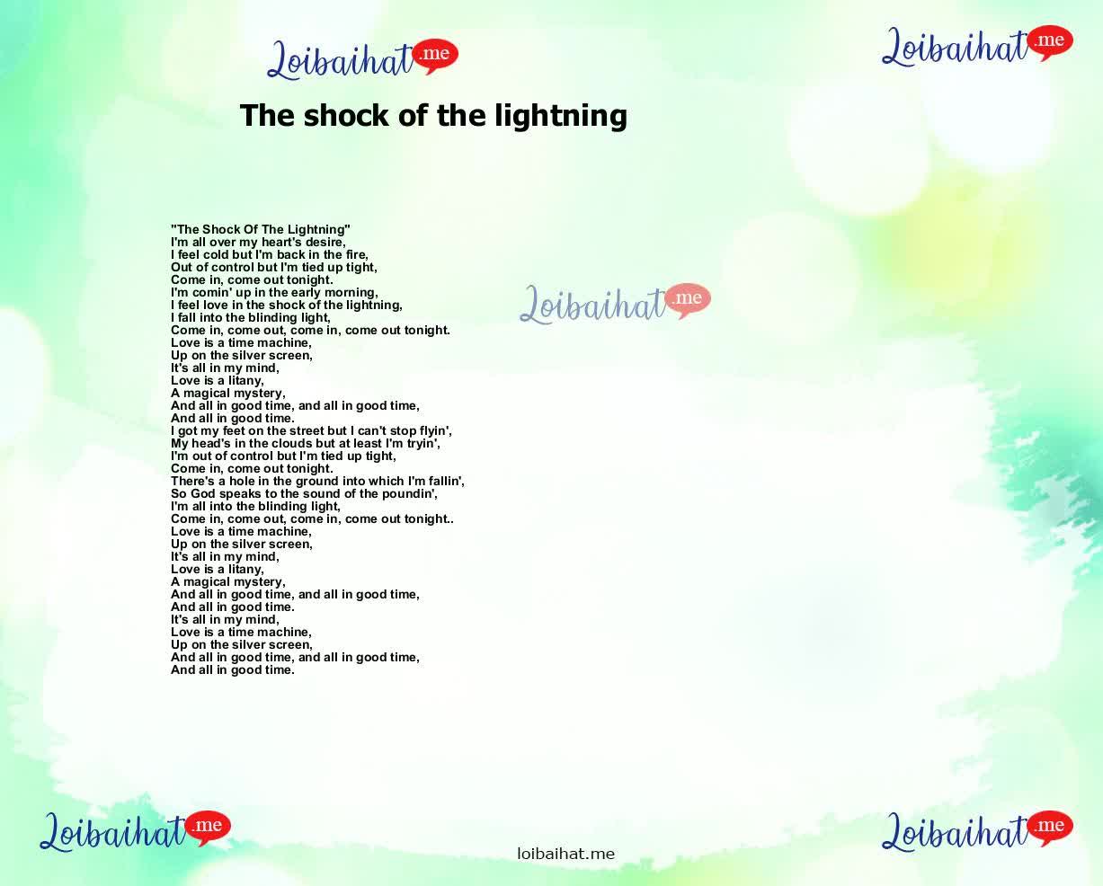 The shock of the lightning