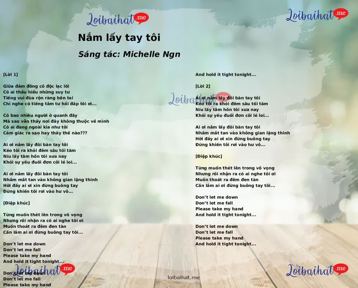 Nắm lấy tay tôi