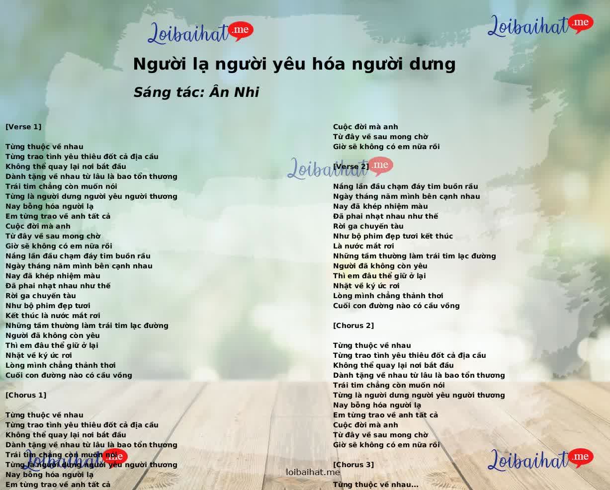 Người lạ người yêu hóa người dưng