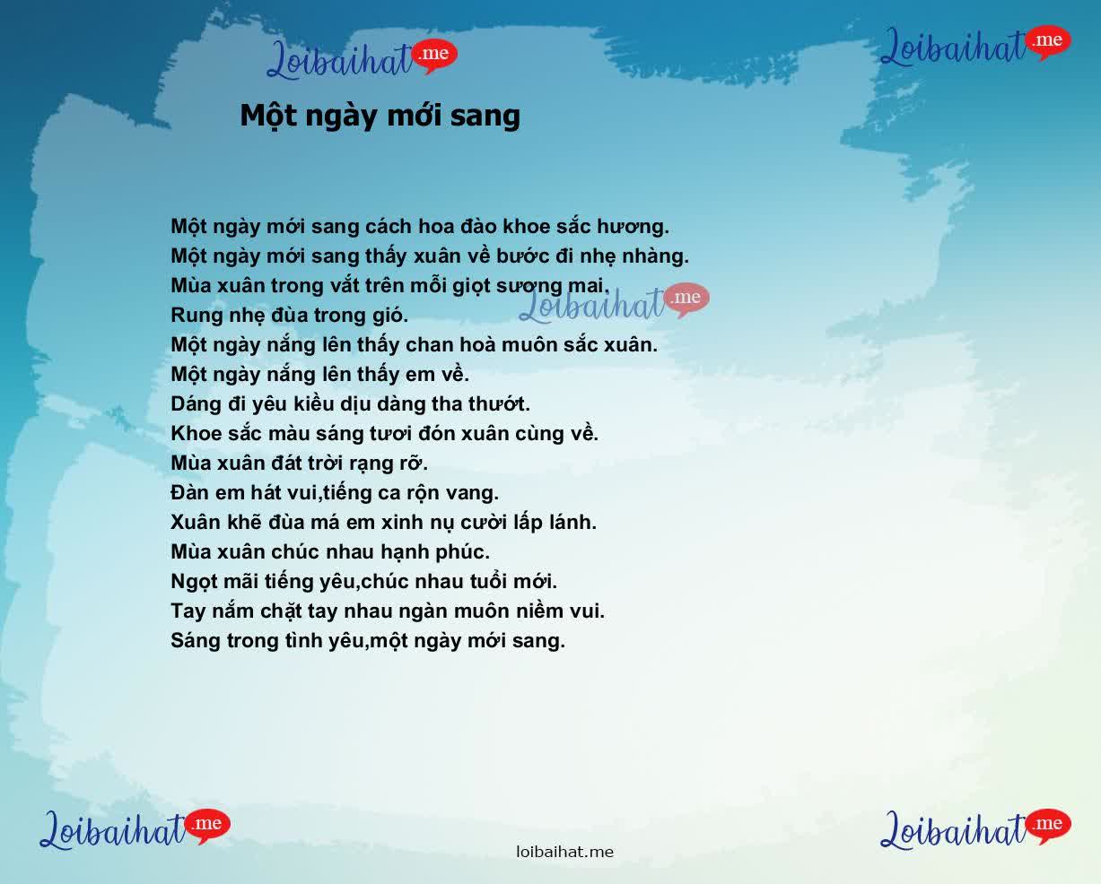 Một ngày mới sang