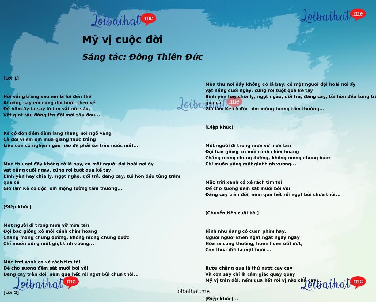 Mỹ vị cuộc đời