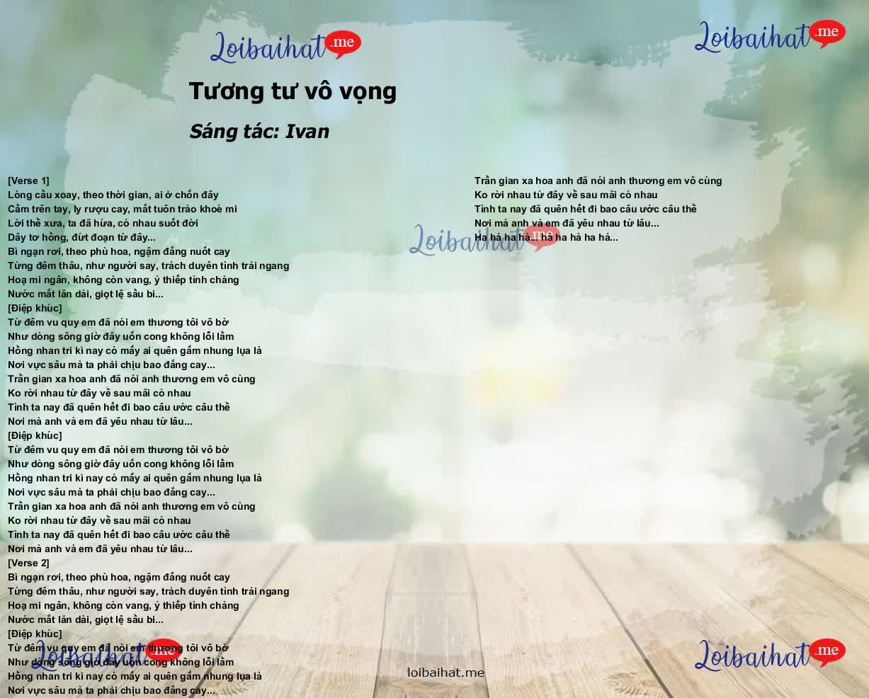 Tương tư vô vọng