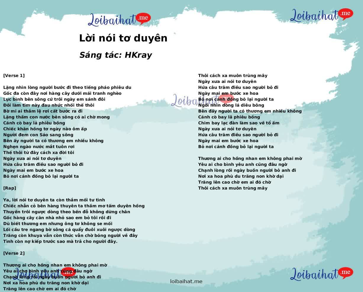 Lời nói tơ duyên