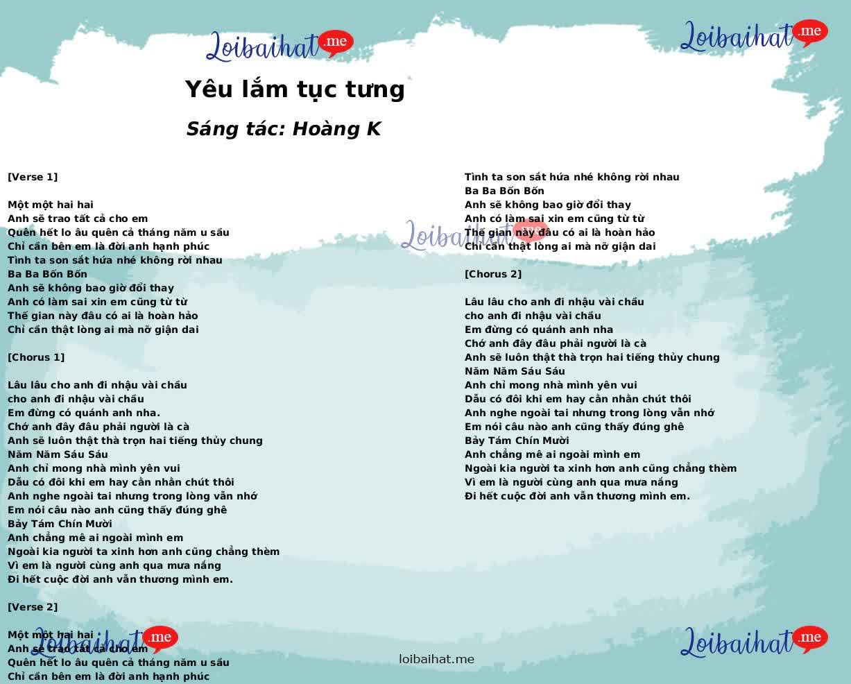 Yêu lắm tục tưng