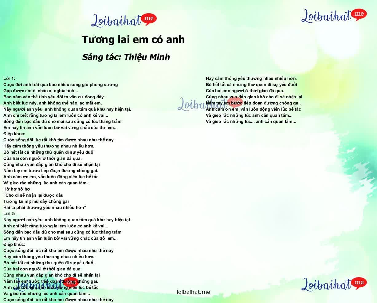 Tương lai em có anh