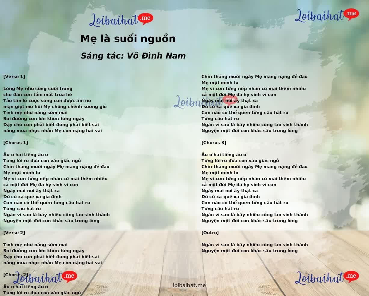 Mẹ là suối nguồn