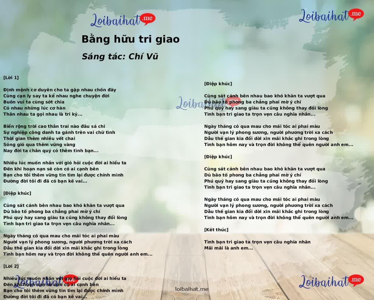 Bằng hữu tri giao