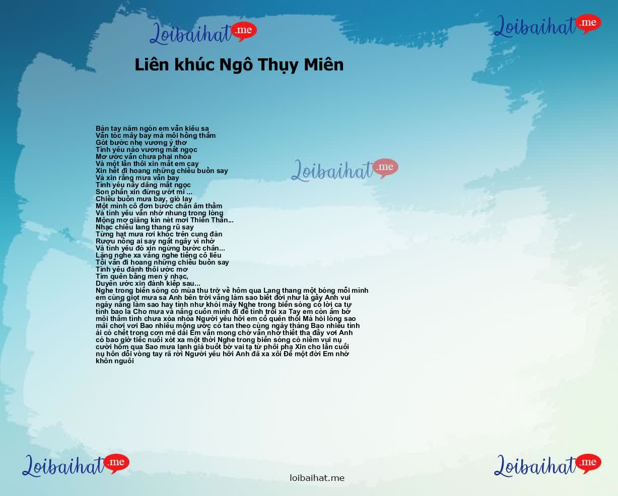 Liên khúc Ngô Thụy Miên