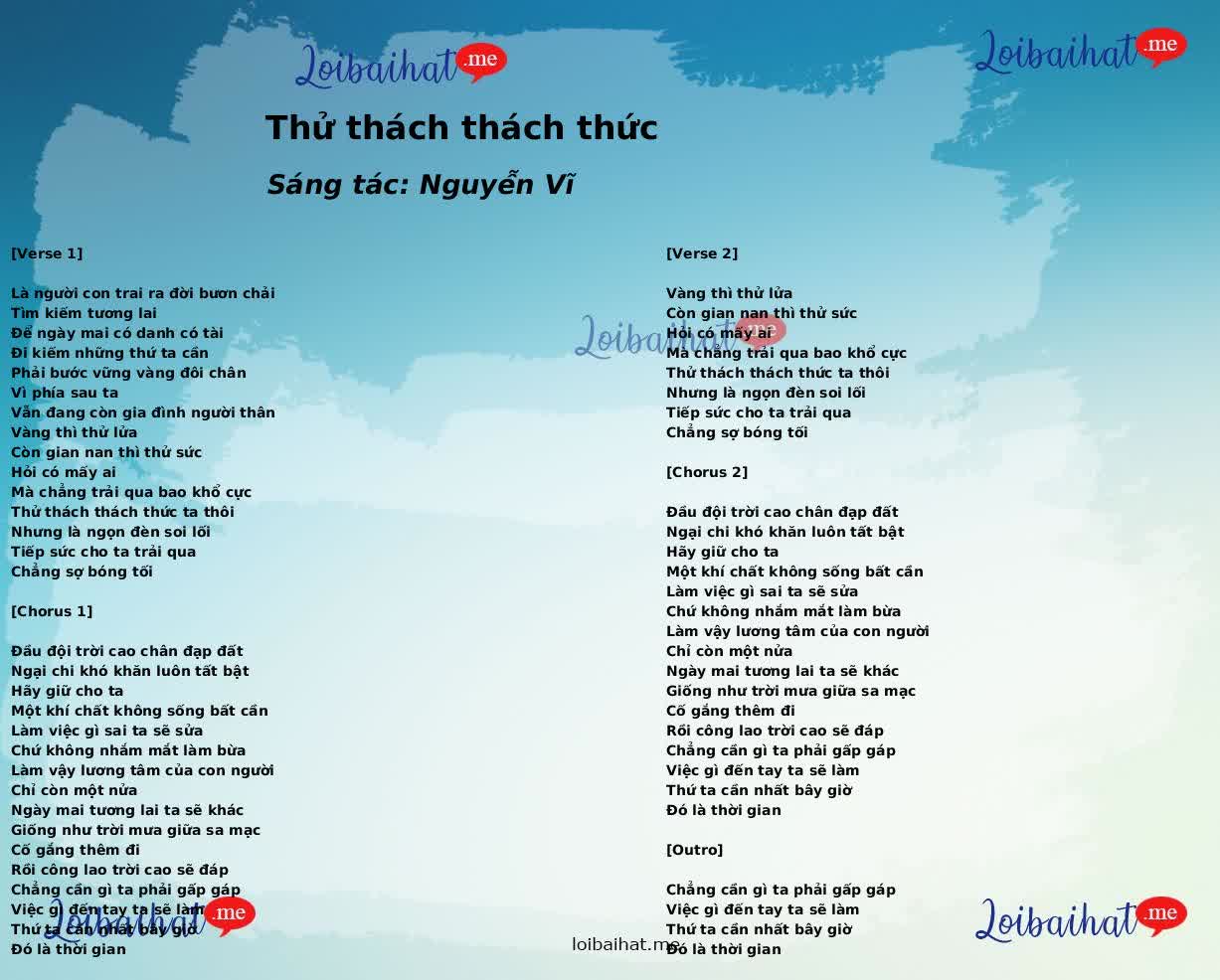 Thử thách thách thức