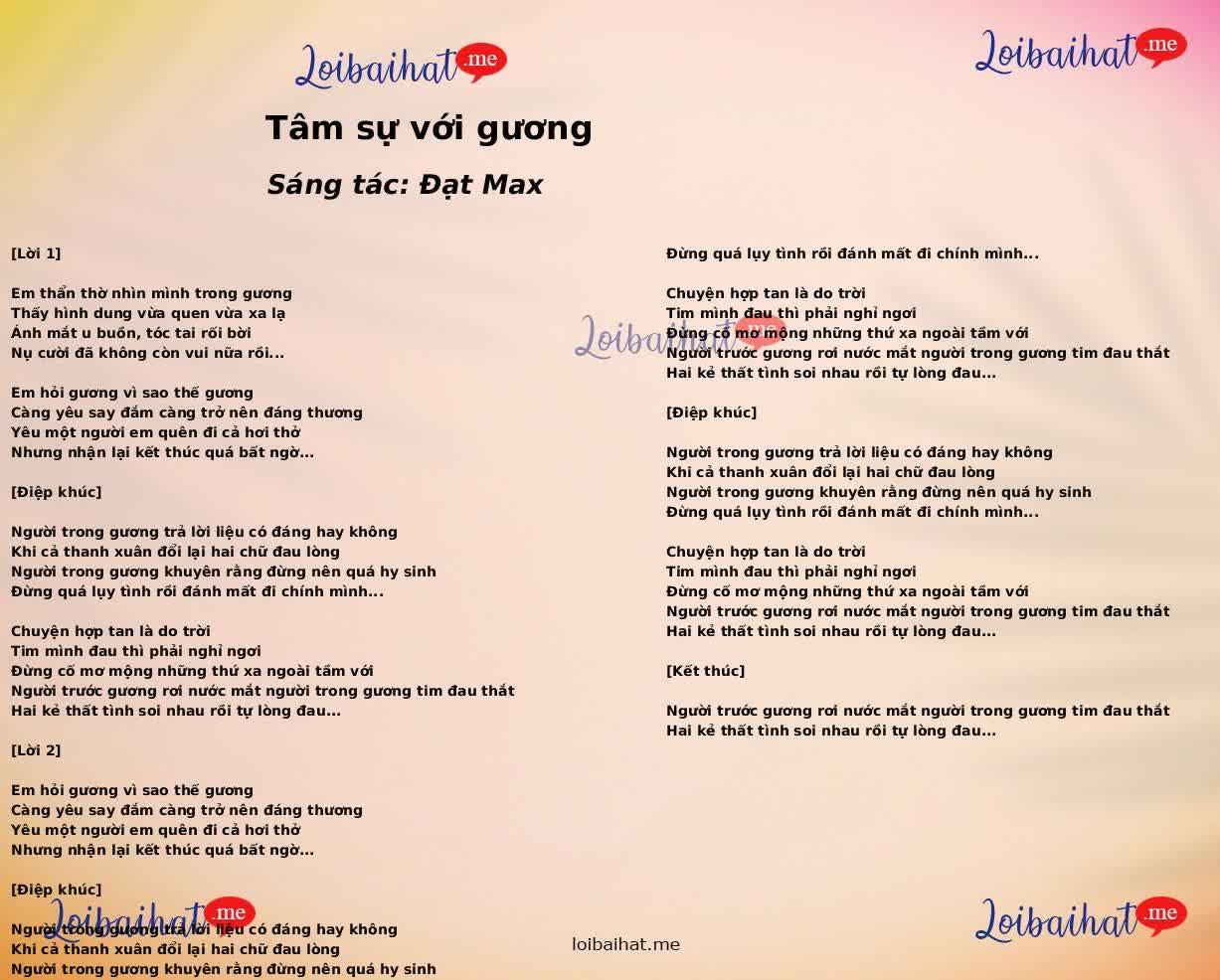 Tâm sự với gương