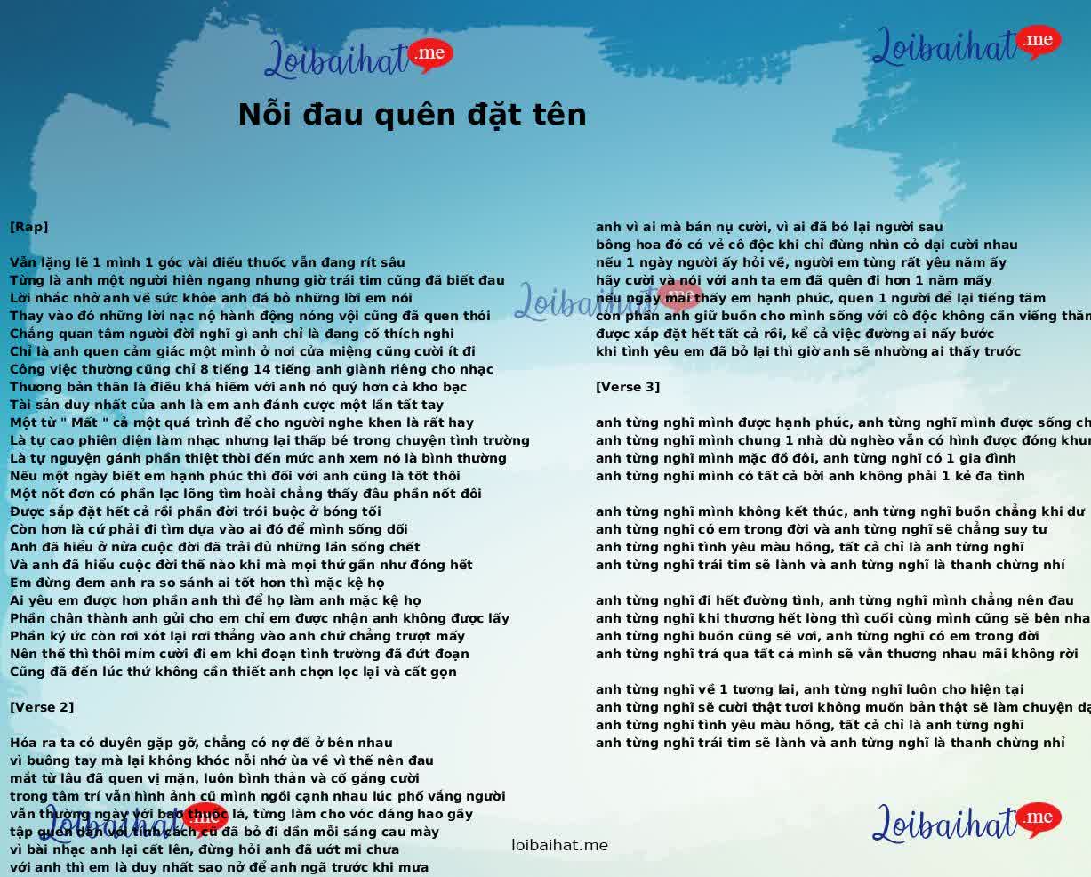 Nỗi đau quên đặt tên