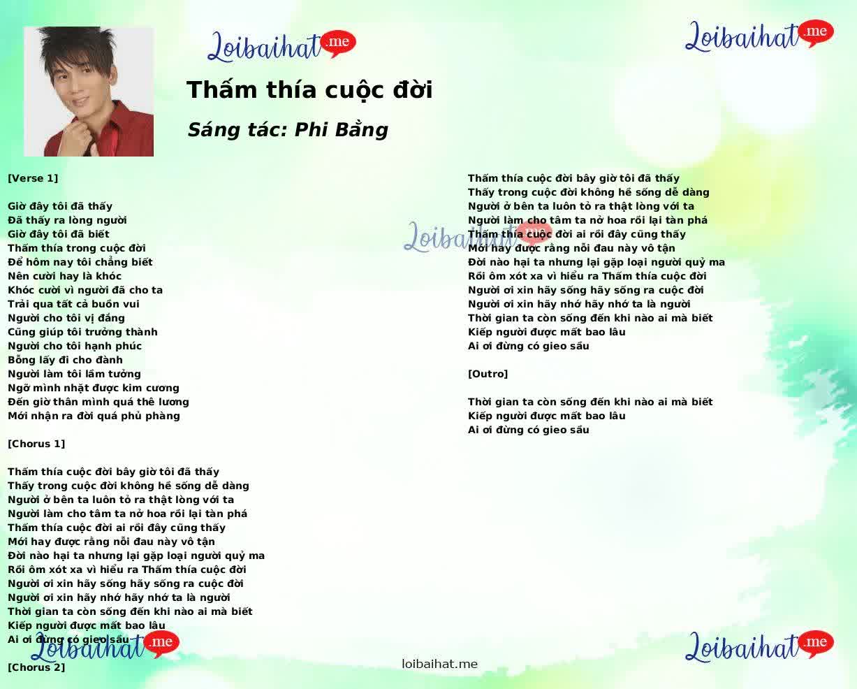 Thấm thía cuộc đời