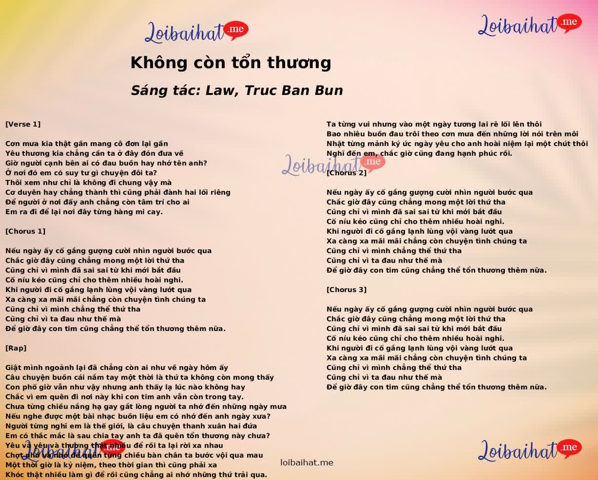 Không còn tổn thương