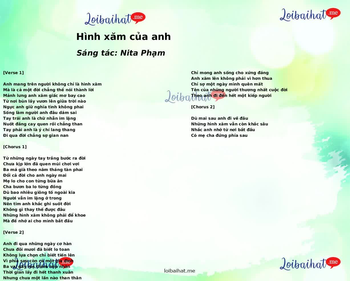 Hình xăm của anh