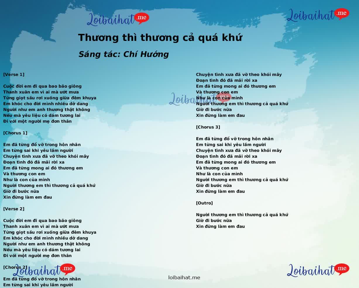 Thương thì thương cả quá khứ