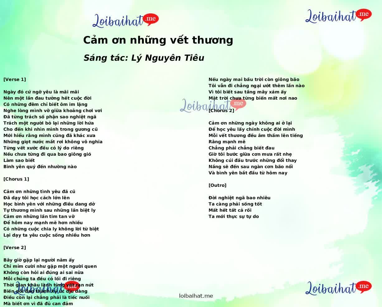 Cảm ơn những vết thương