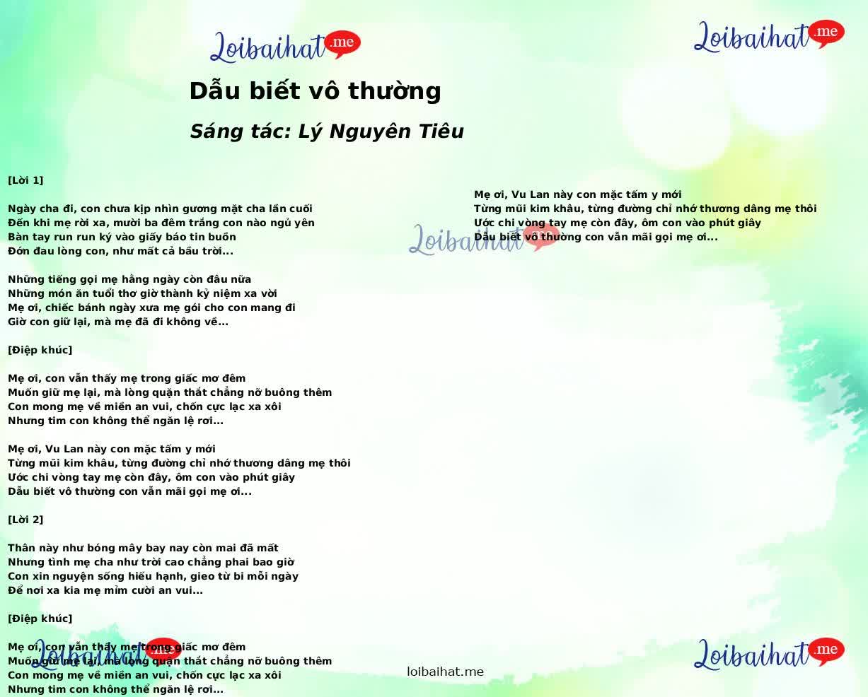 Dẫu biết vô thường