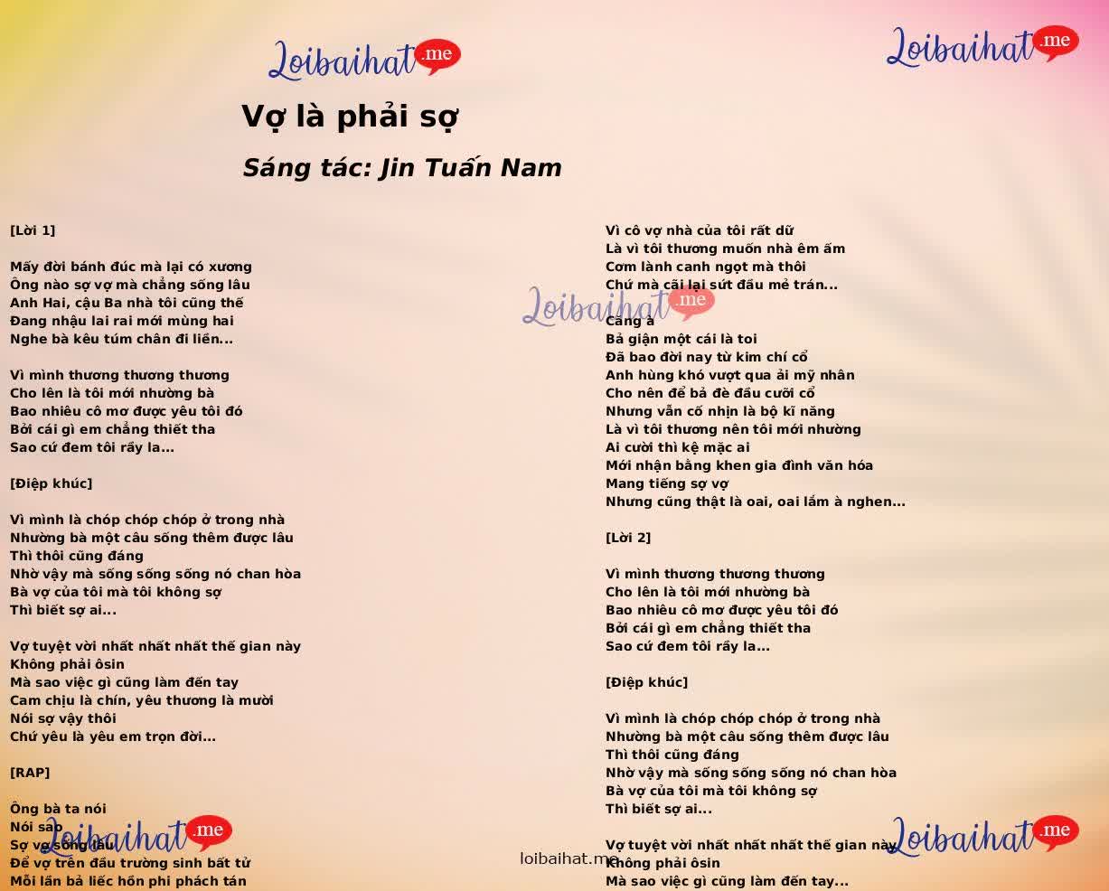 Vợ là phải sợ