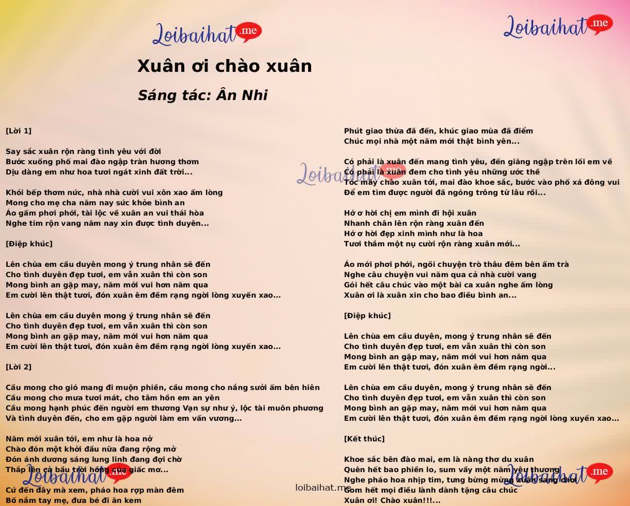 Xuân ơi chào xuân