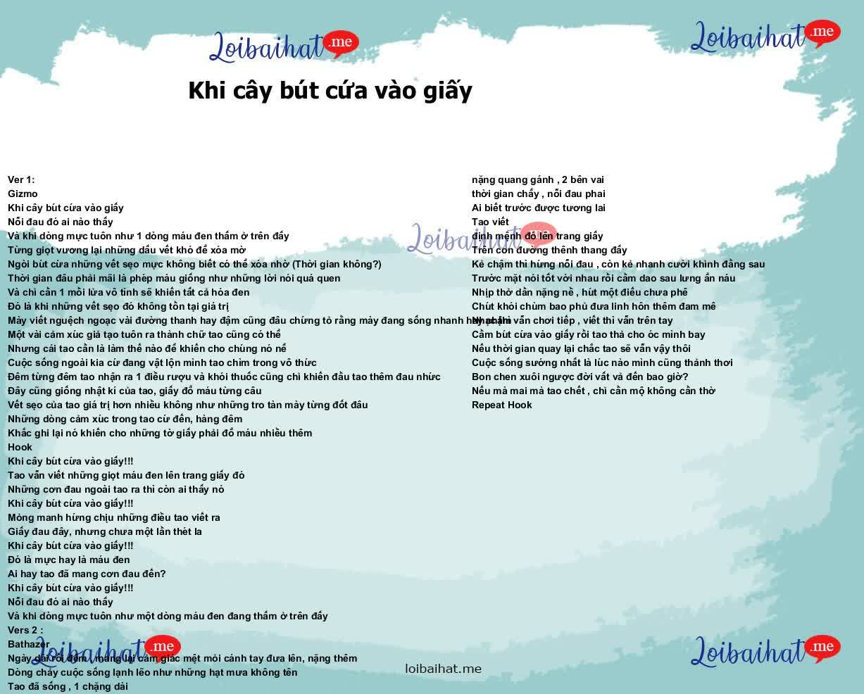 Khi cây bút cứa vào giấy