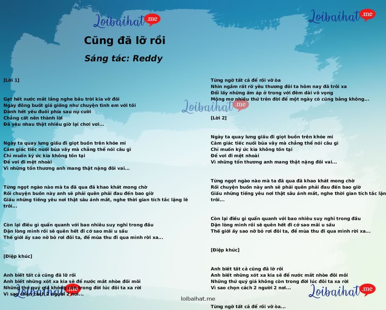 Cũng đã lỡ rồi