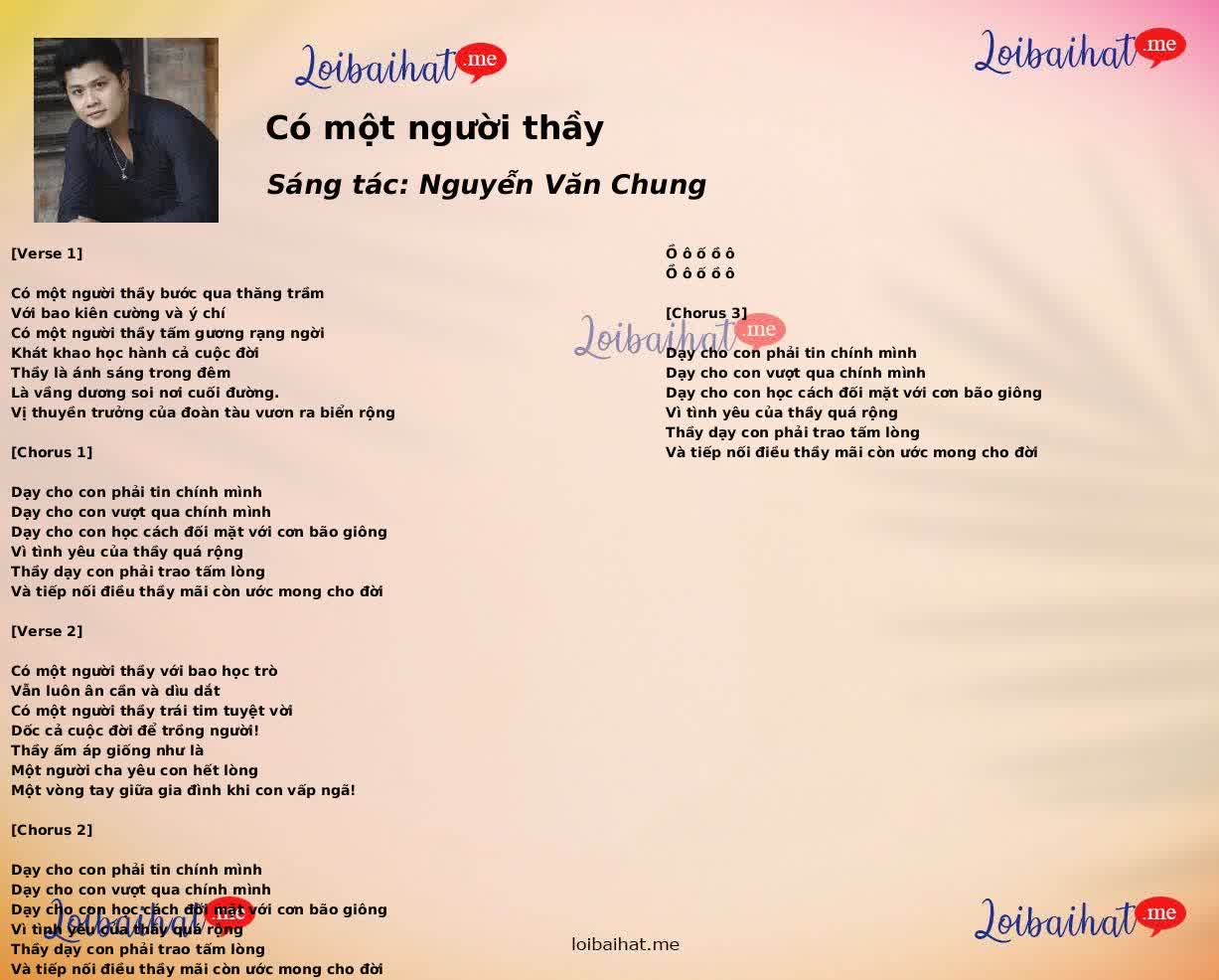 Có một người thầy