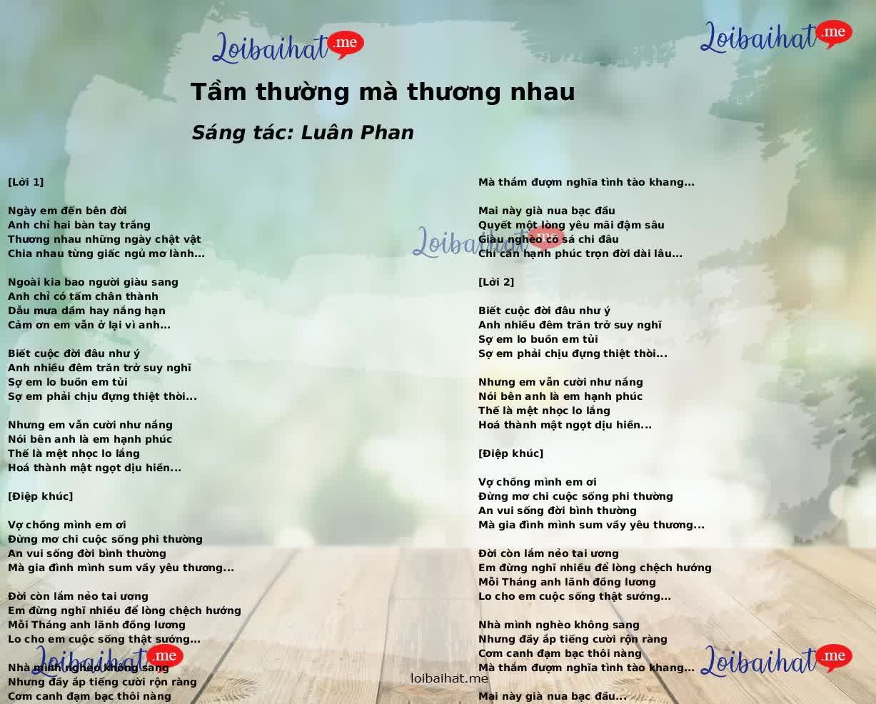 Tầm thường mà thương nhau
