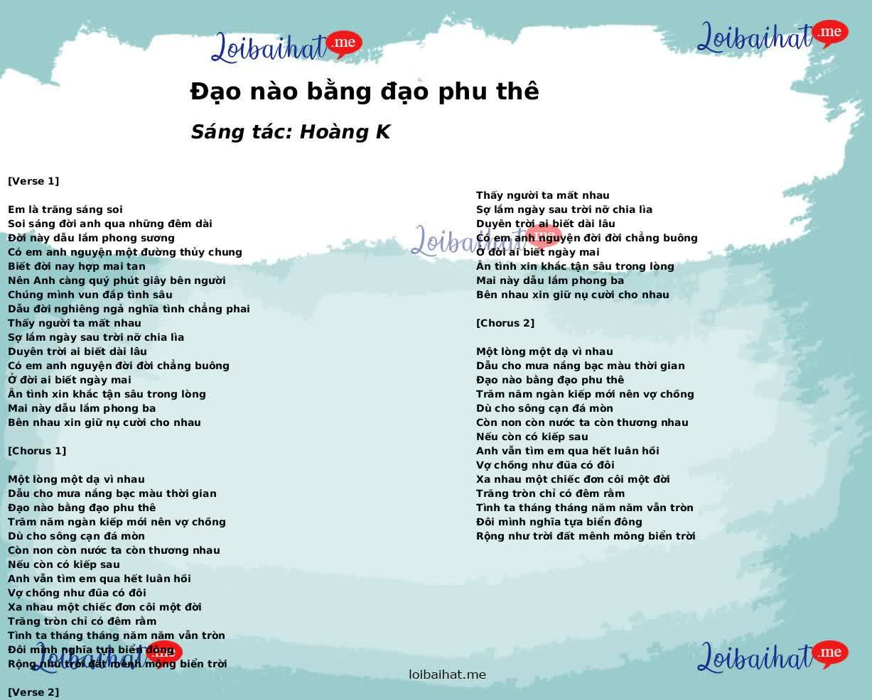 Đạo nào bằng đạo phu thê
