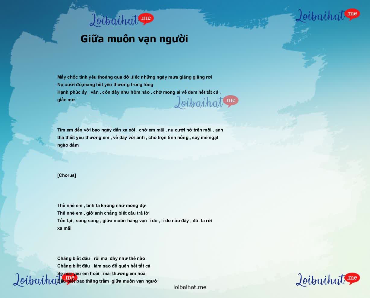 Giữa muôn vạn người