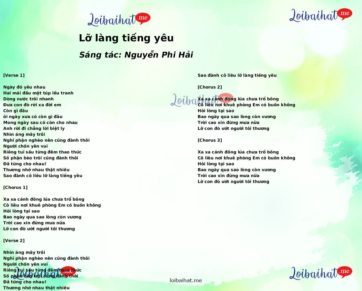 Lỡ làng tiếng yêu