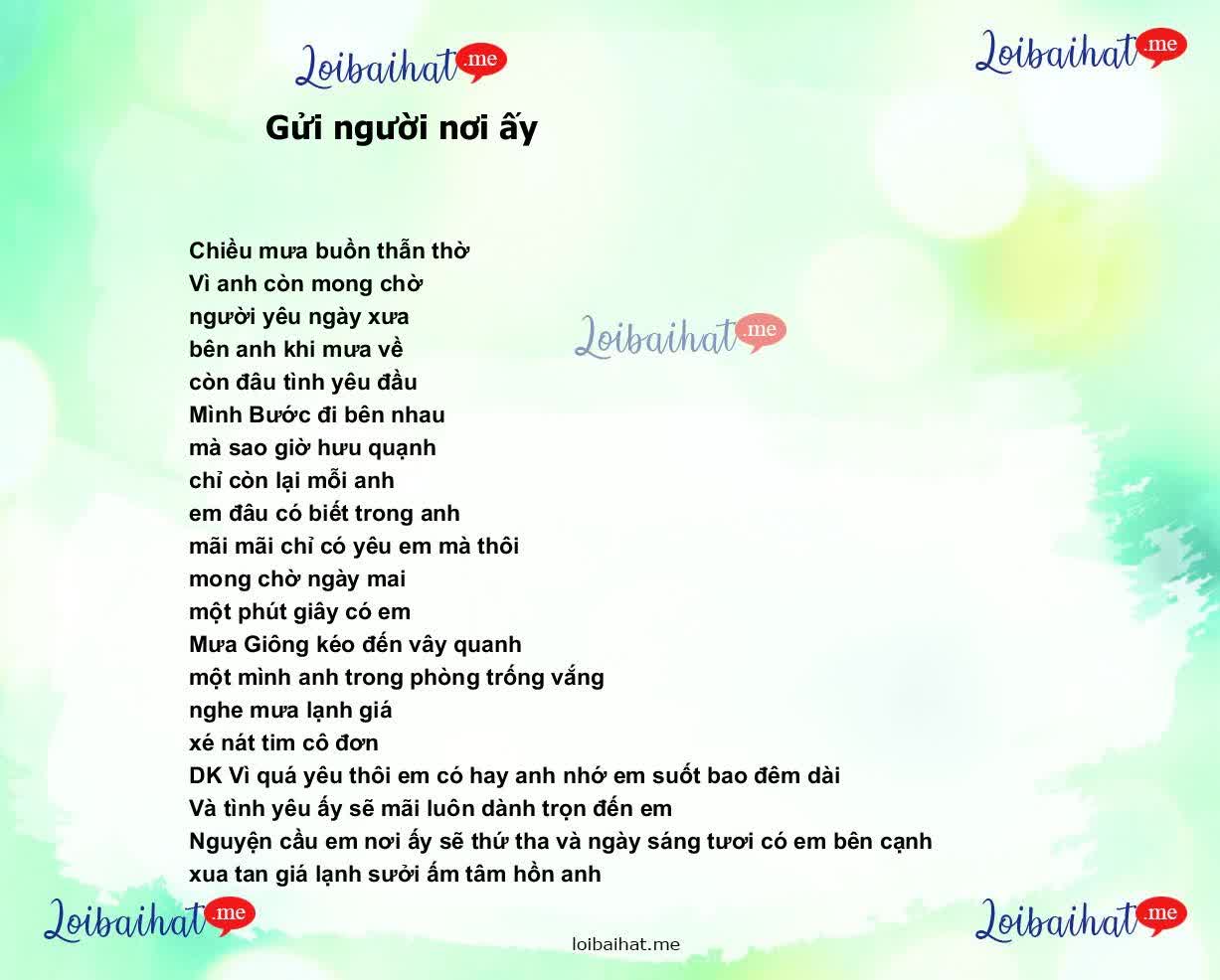 Gửi người nơi ấy