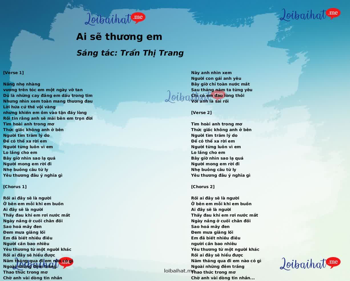 Ai sẽ thương em