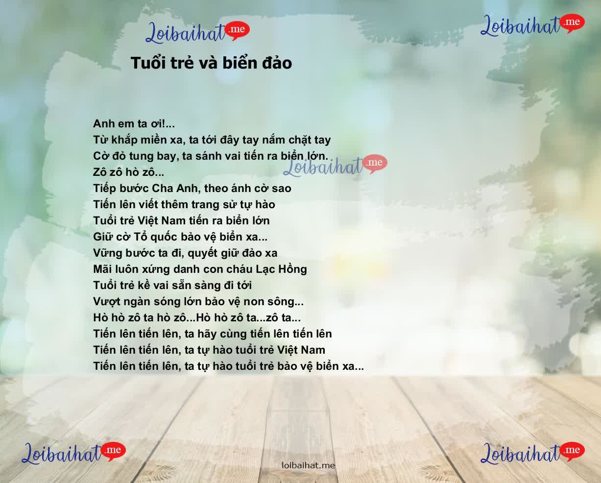 Tuổi trẻ và biển đảo