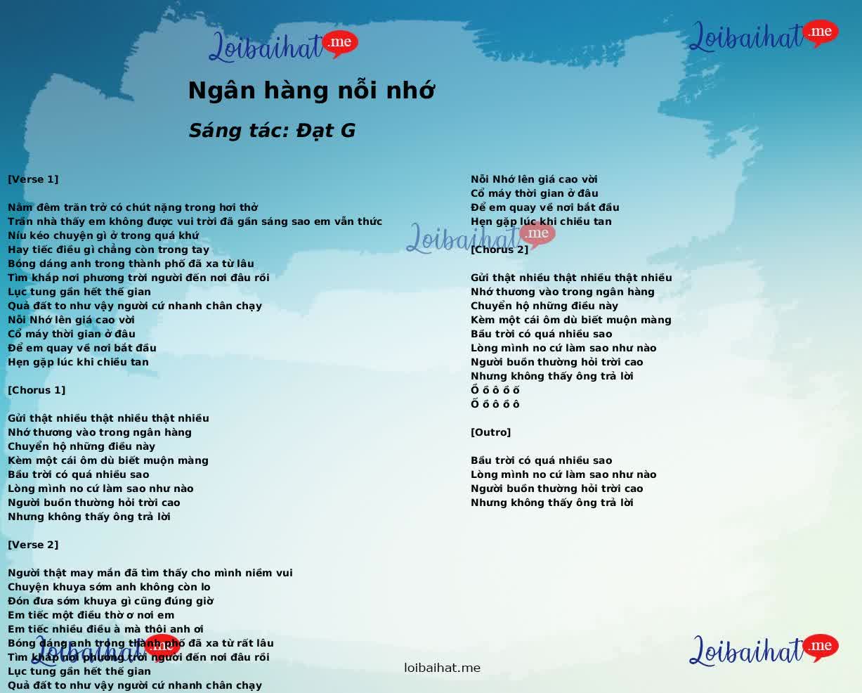 Ngân hàng nỗi nhớ
