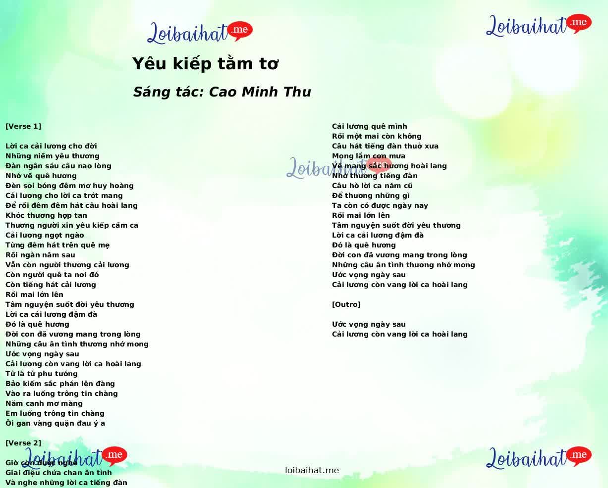 Yêu kiếp tằm tơ