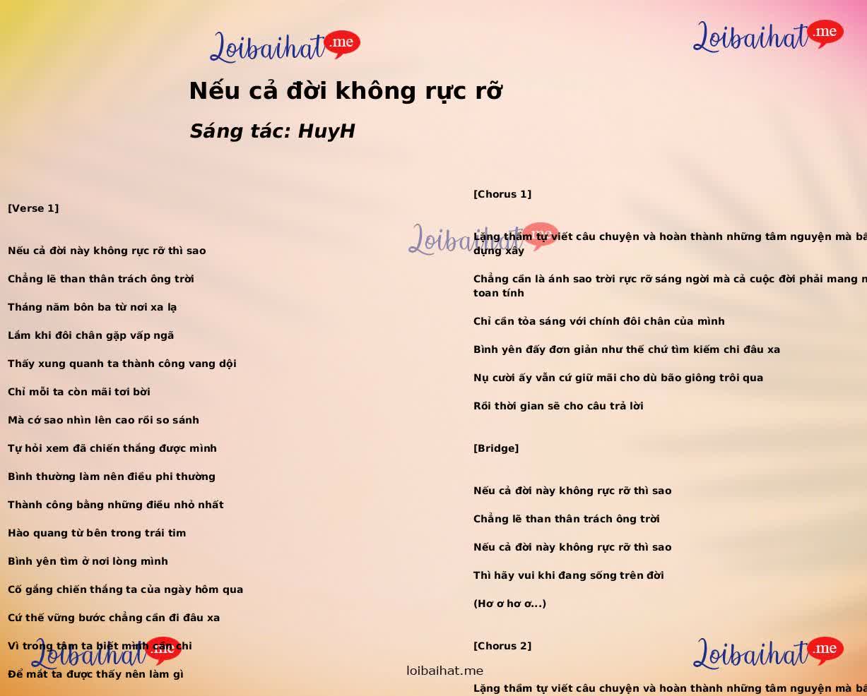 Nếu cả đời không rực rỡ