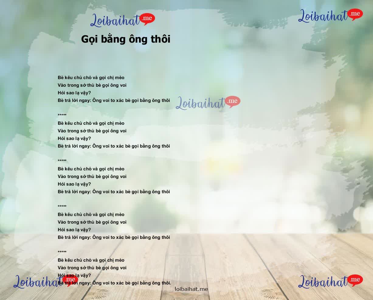 Gọi bằng ông thôi