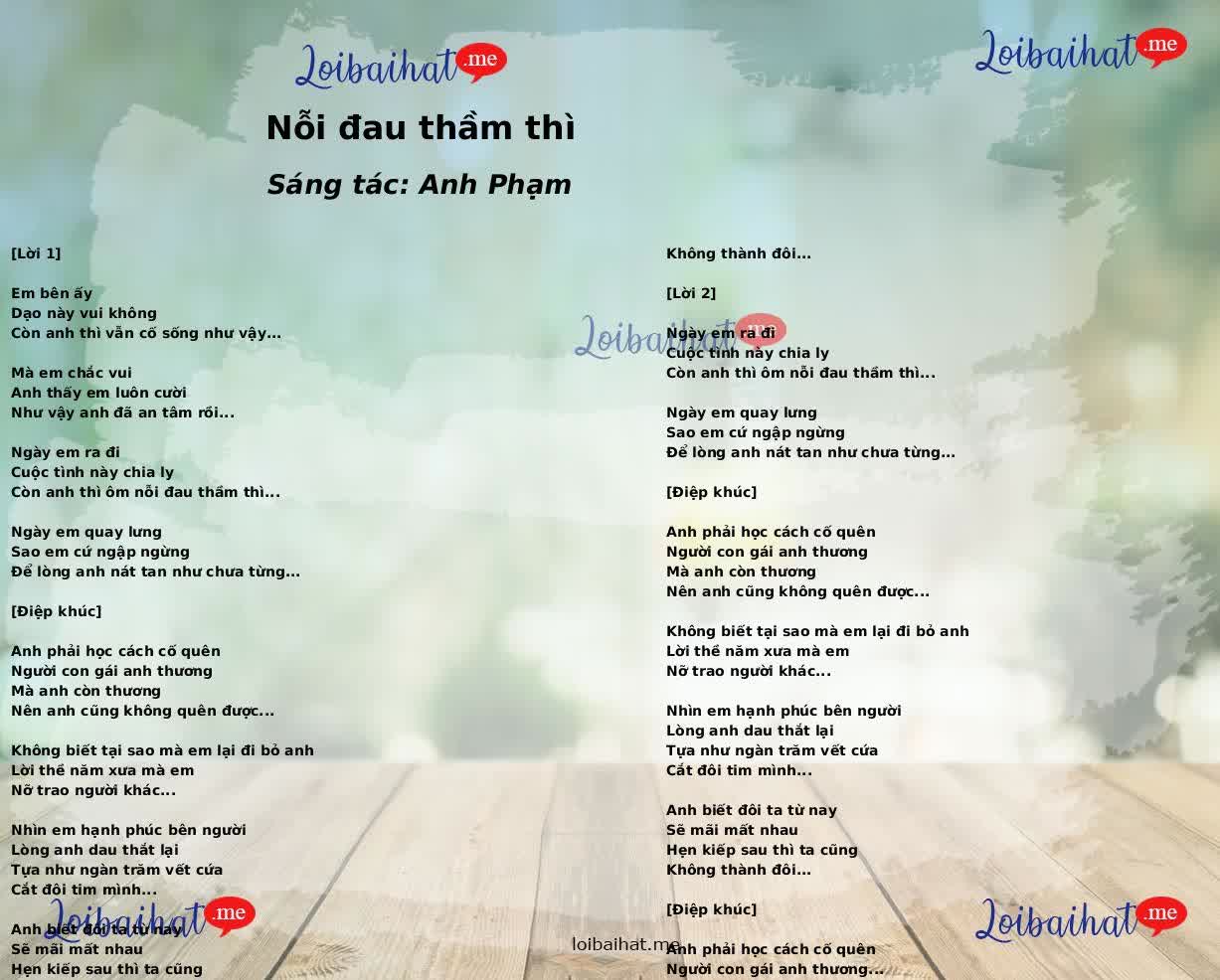 Nỗi đau thầm thì