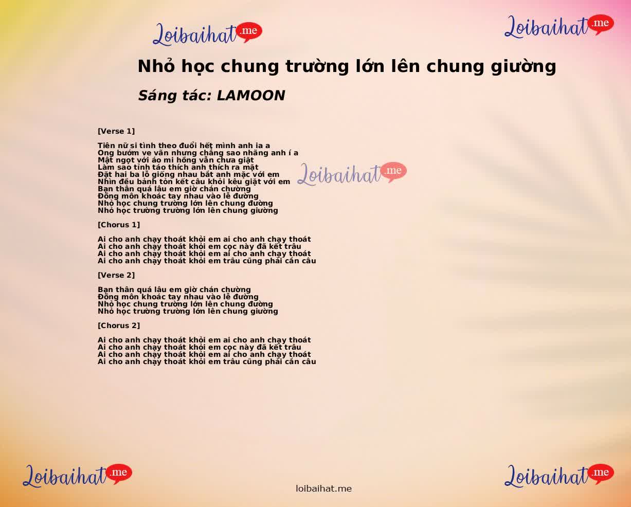 Nhỏ học chung trường lớn lên chung giường