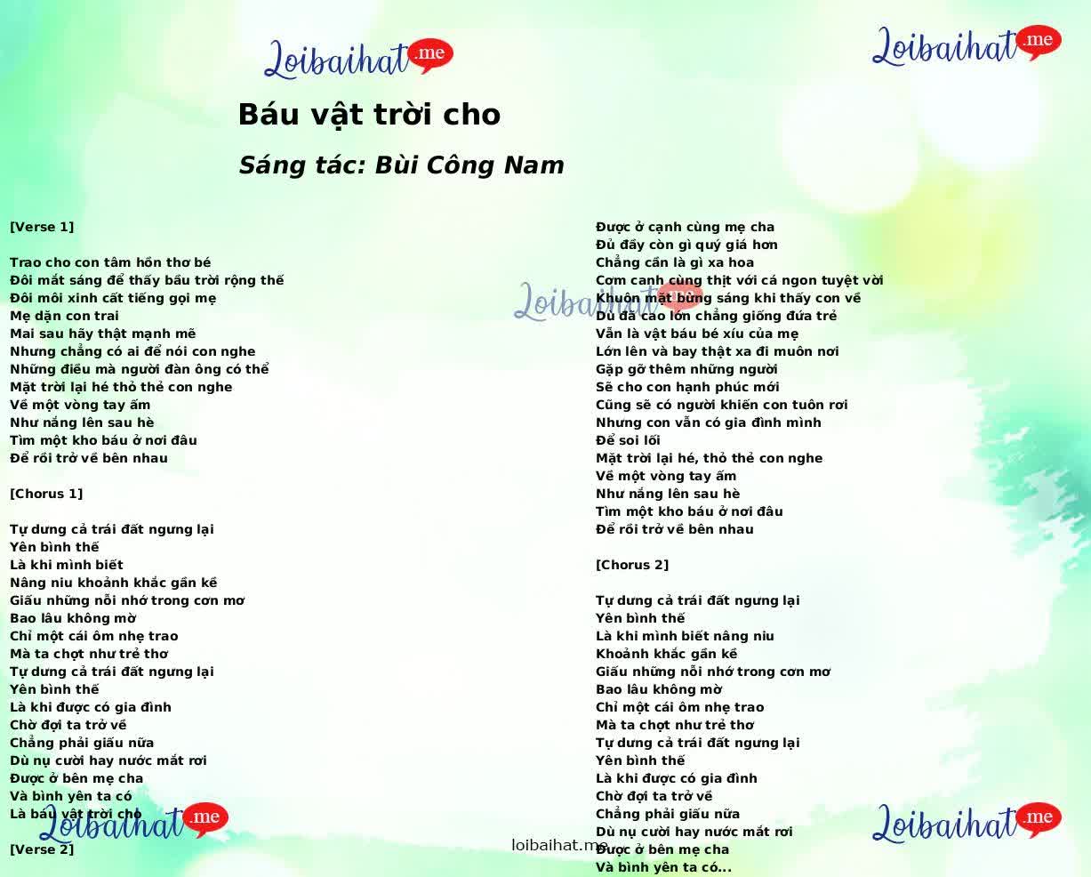 Báu vật trời cho