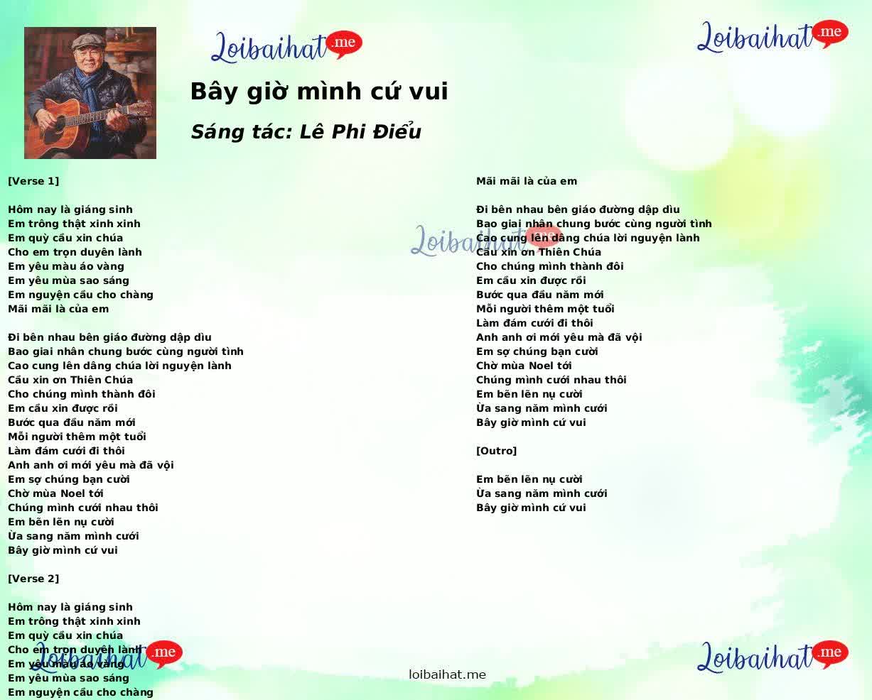 Bây giờ mình cứ vui